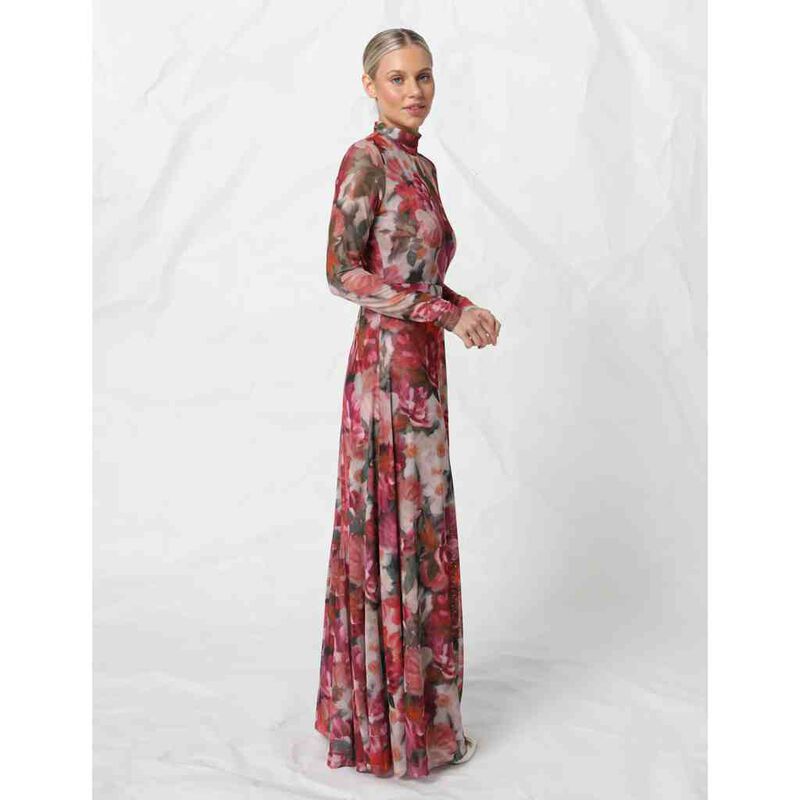 KACHEL Savannah Mesh Maxi Dress image number 3